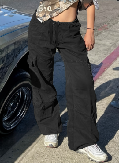 MOMO Slouched Cargo Pants with Drawstring